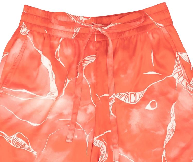 Nahmias Miracle Tie Dye Silk Shorts Red