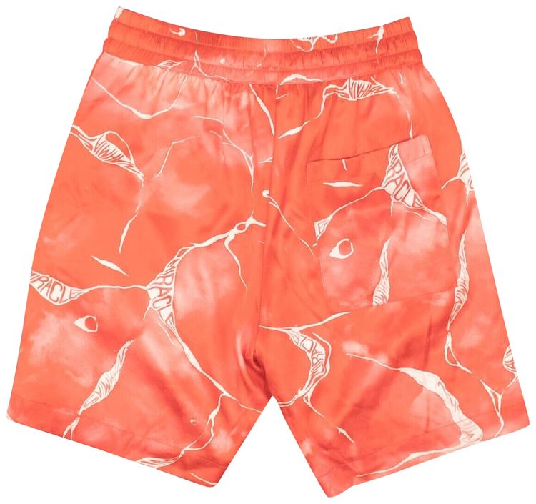 Nahmias Miracle Tie Dye Silk Shorts Red