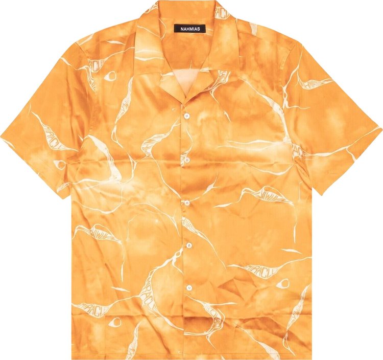 Nahmias Miracle Tie Dye Silk Shirt 'Orange'