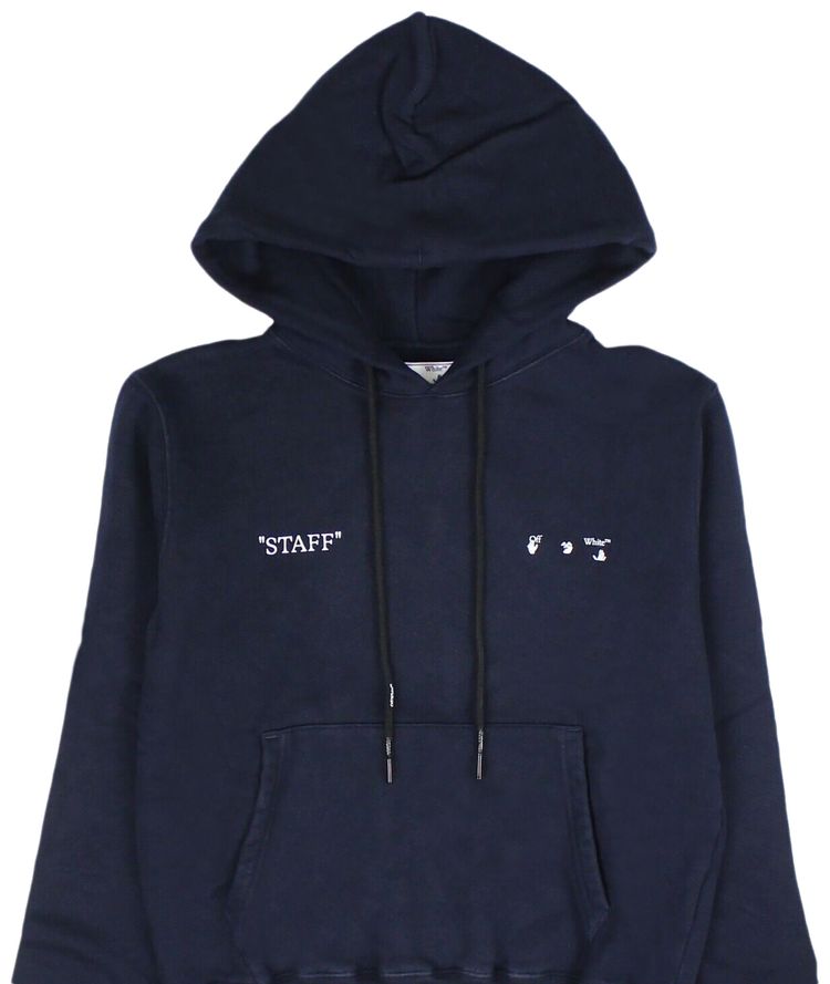 Off White Staff Slim Hoodie Blue