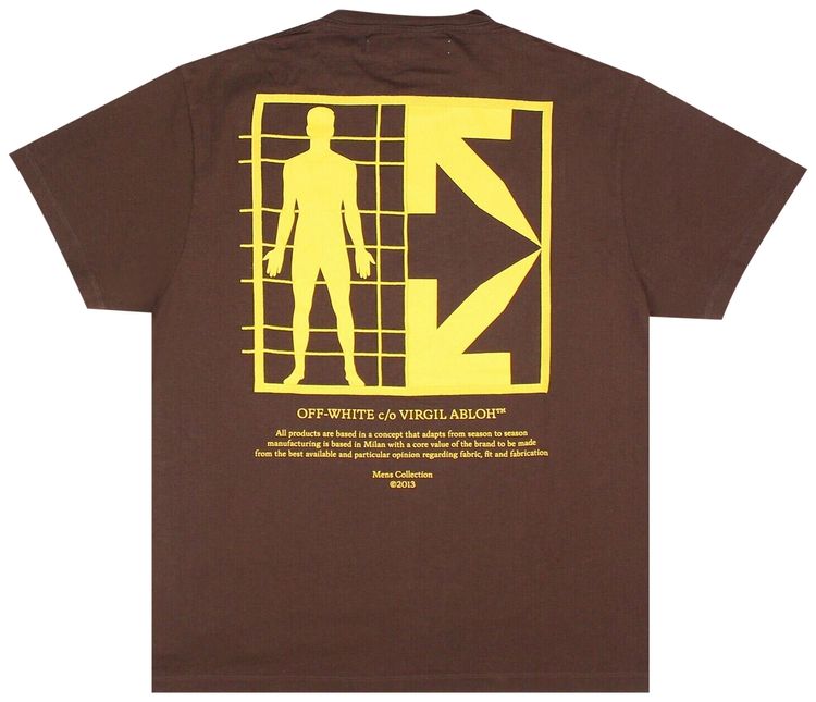 Off White Small Graphic T Shirt Brown