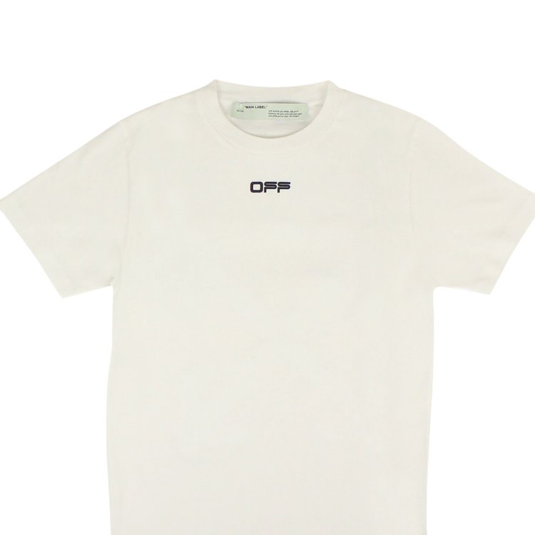 Off White Airport Tape T Shirt WhiteBlack