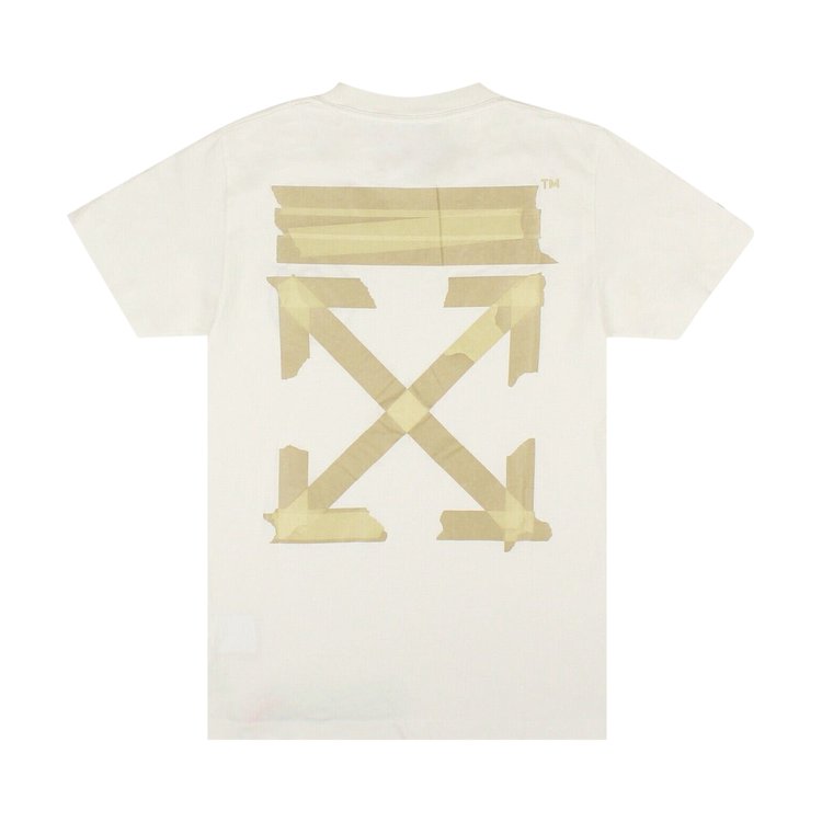 Off White Tape Arrows T Shirt WhiteBeige