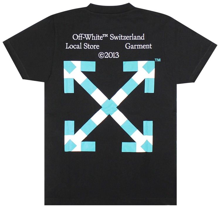 Off White Switzerland T Shirt BlackWhite