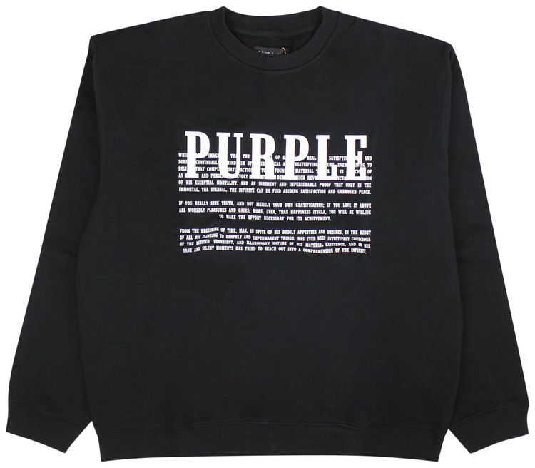 PURPLE BRAND French Terry Crew Black