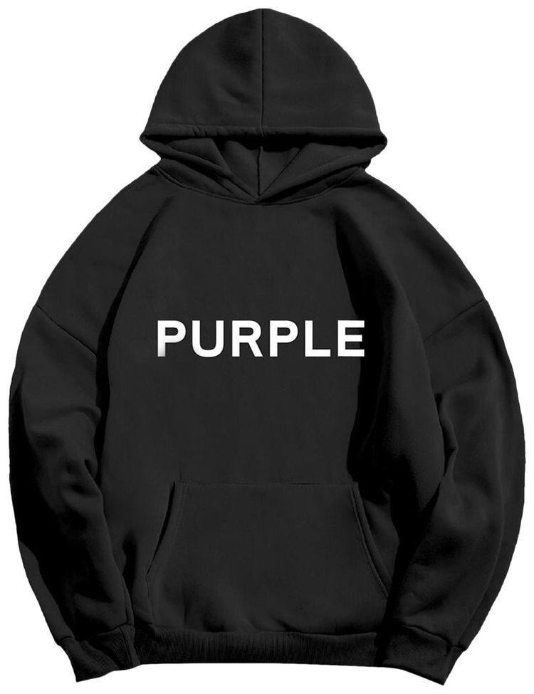 PURPLE BRAND French Terry Hoodie Black