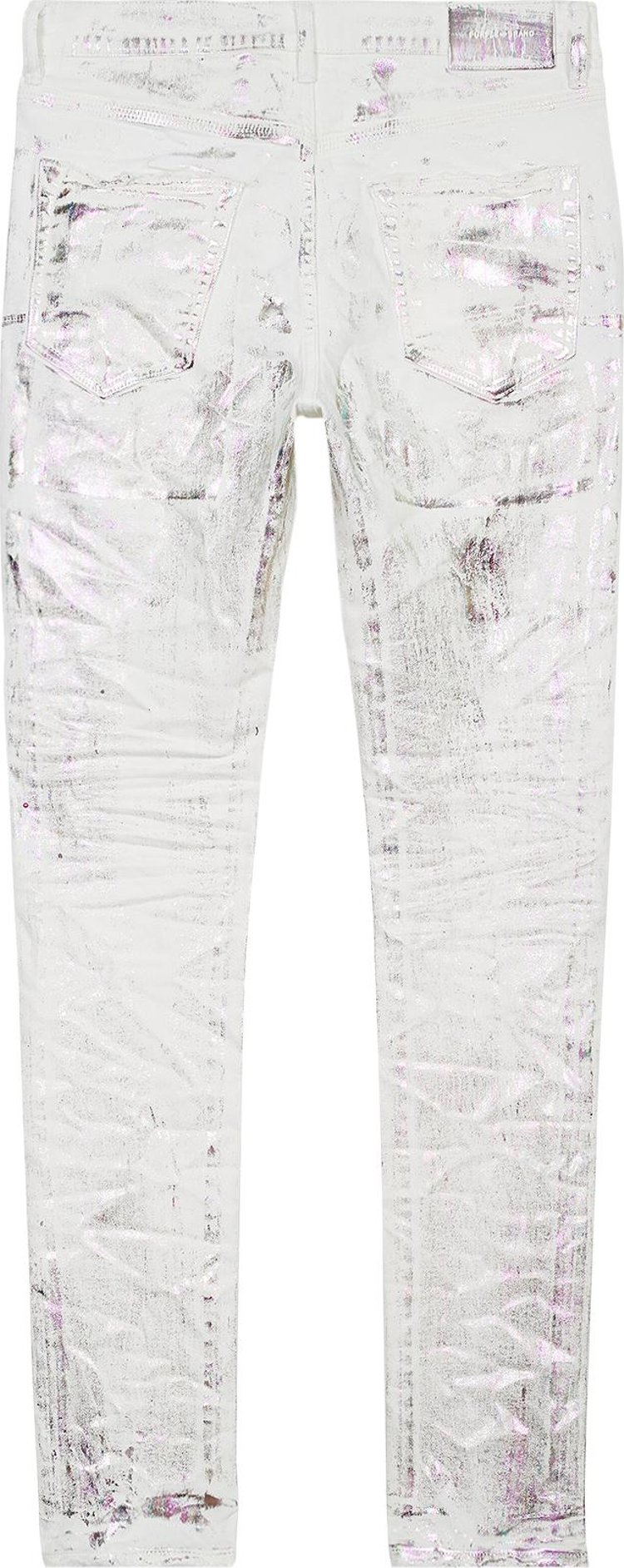 PURPLE BRAND Foiled Finish Skinny Jeans White