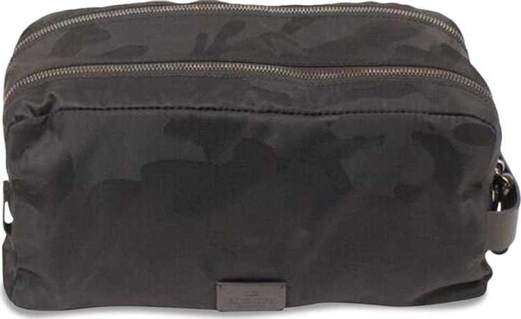 Valentino Camo Double Zip Pouch Black