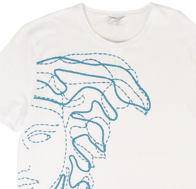 Versace Medusa Half Face T Shirt WhiteBlue