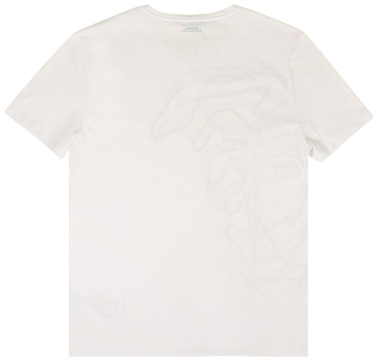 Versace Medusa Half Face T Shirt WhiteBlue