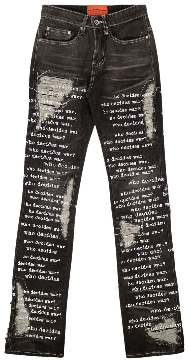 Who Decides War Coal Scripture Denim Black