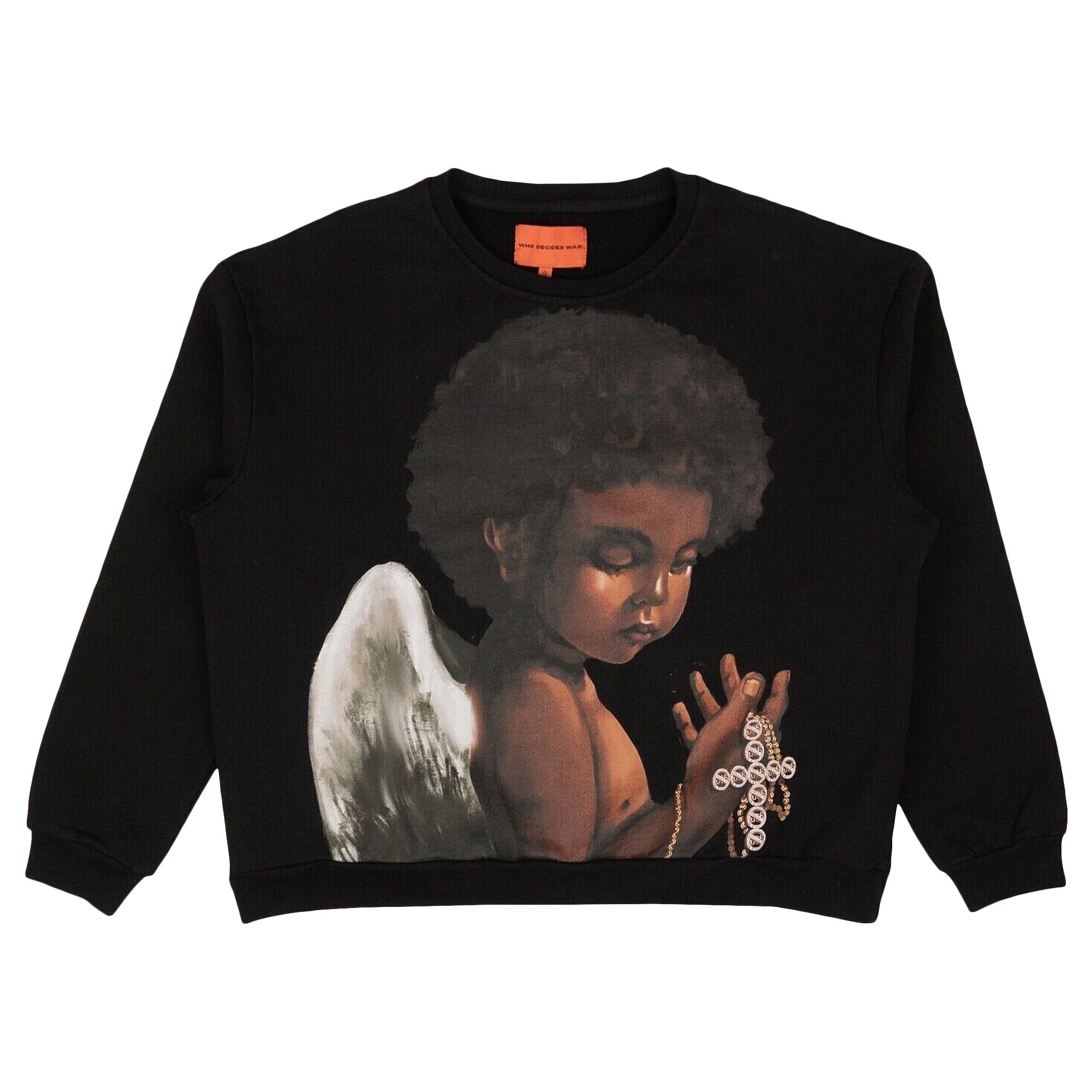 Buy Who Decides War Sacred Being Crewneck Sweater 'Black' - 2637