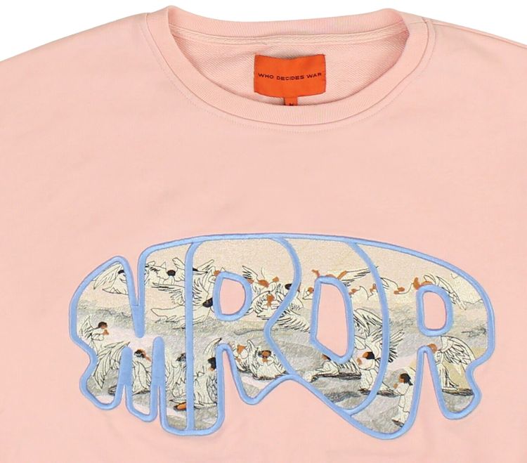 Who Decides War MRDR Crewneck Sweater Pink