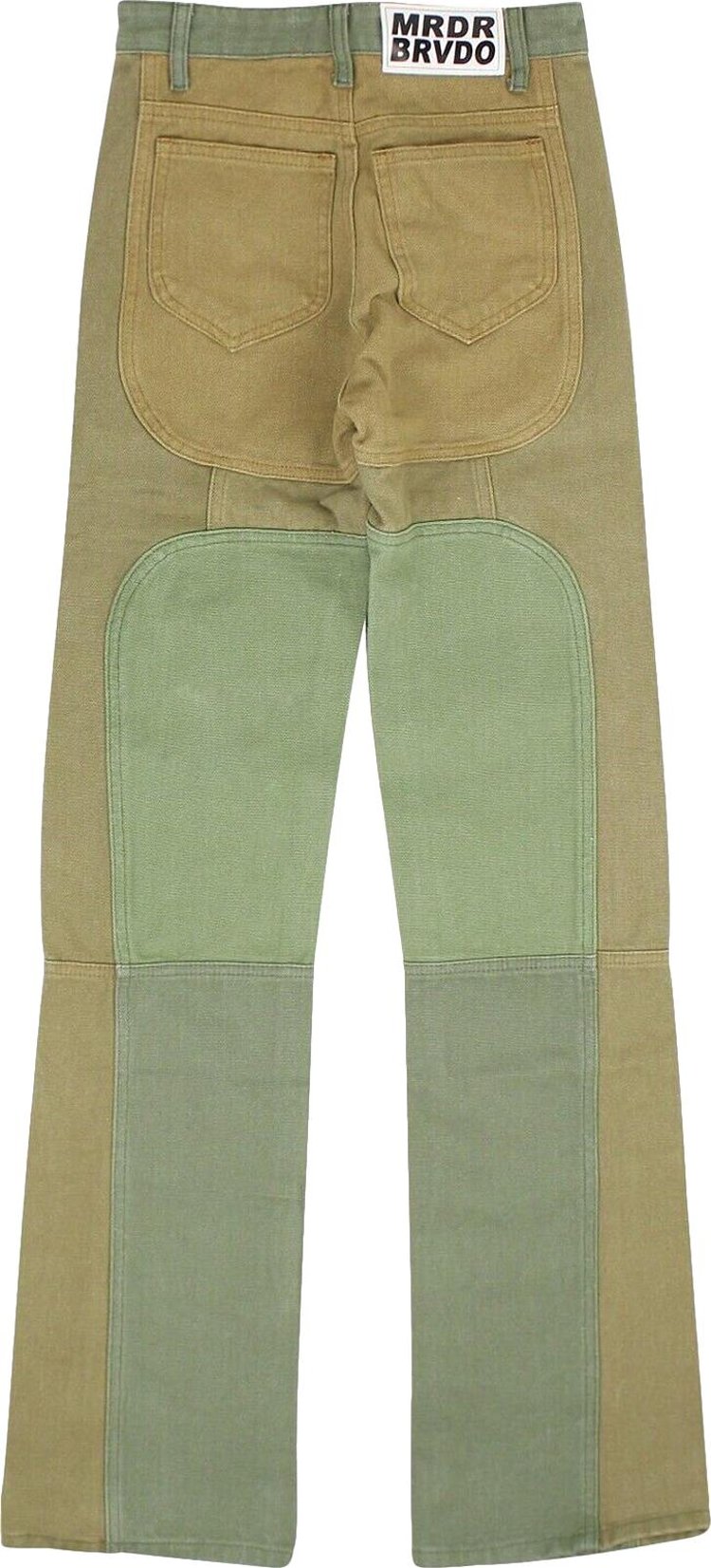 Who Decides War Upcycled Denim Jeans GoldenDark Green