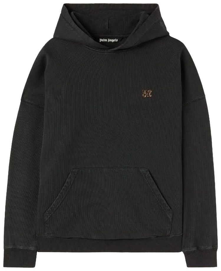 Palm Angels Foggy Hoodie BlackWhite