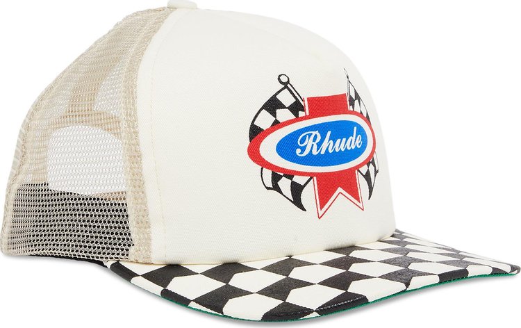 Rhude Chevron Rally Trucker Hat Off White