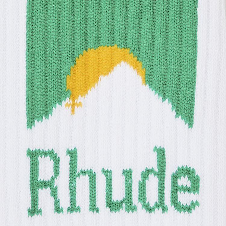 Rhude Moonlight Sock WhiteGreenYellow