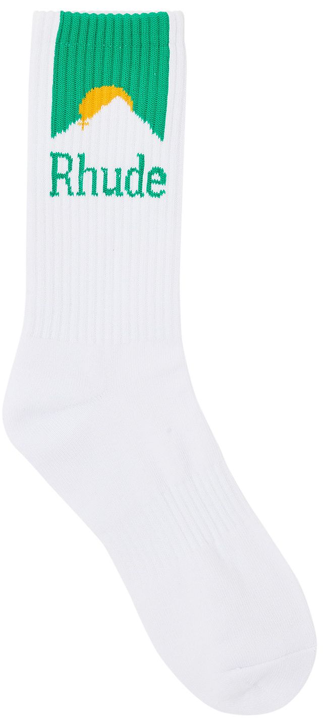 Rhude Moonlight Sock WhiteGreenYellow