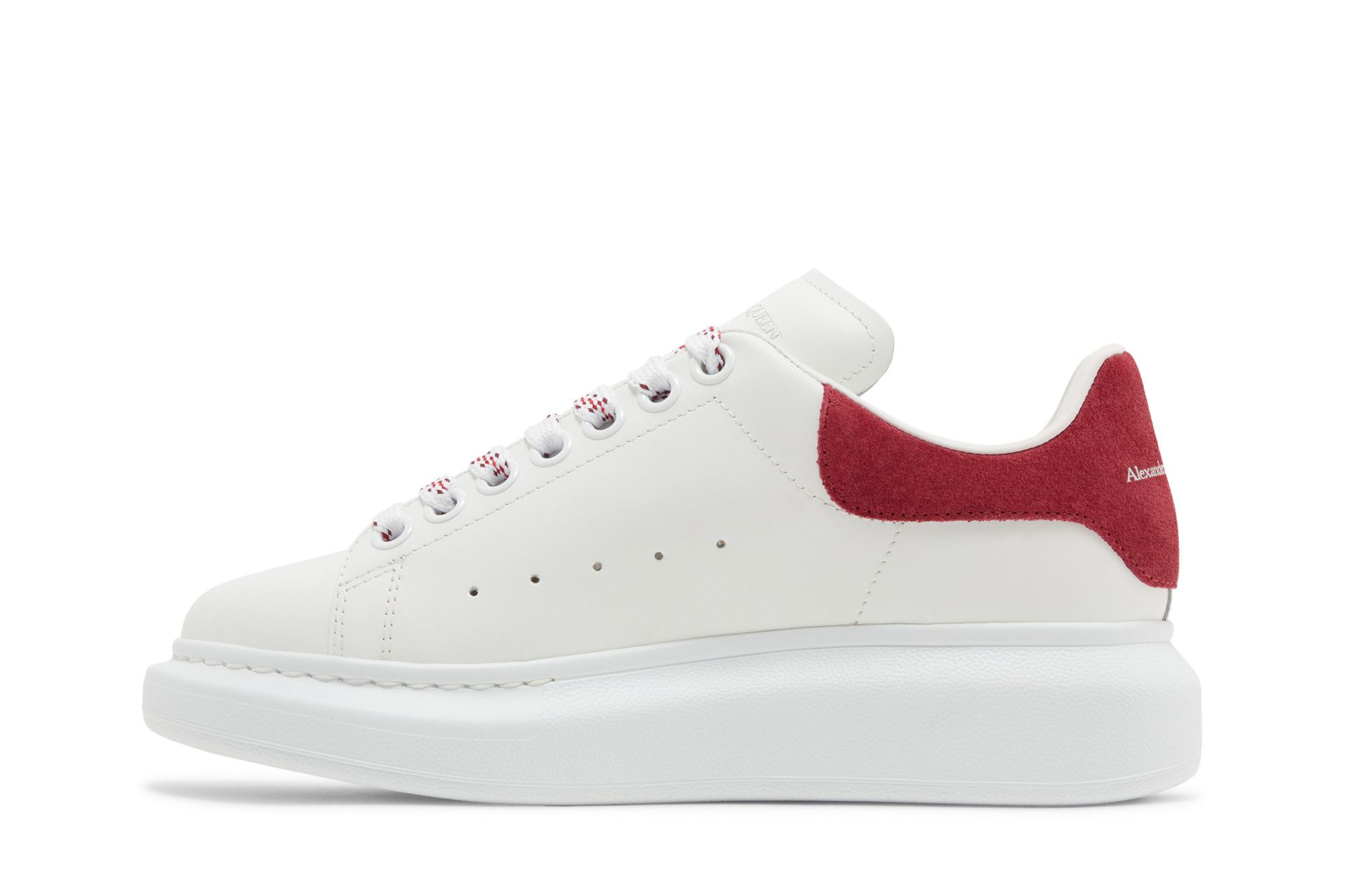 Size 10.0 Alexander McQueen Wmns Oversized Sneaker 'White Cherry'