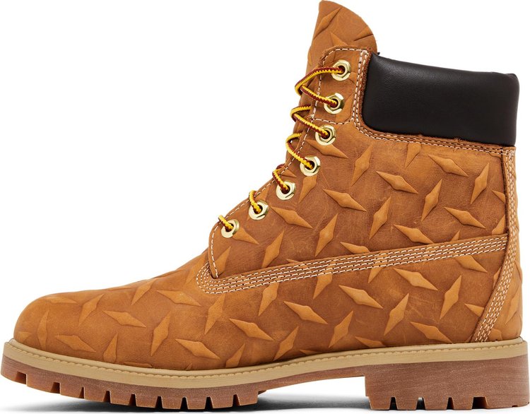 Supreme x 6 Inch Premium Waterproof Boot Embossed Diamond Plate   Wheat