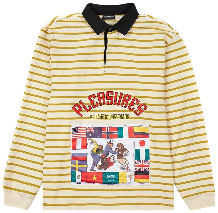Pleasures Championship Rugby Long Sleeve Tan