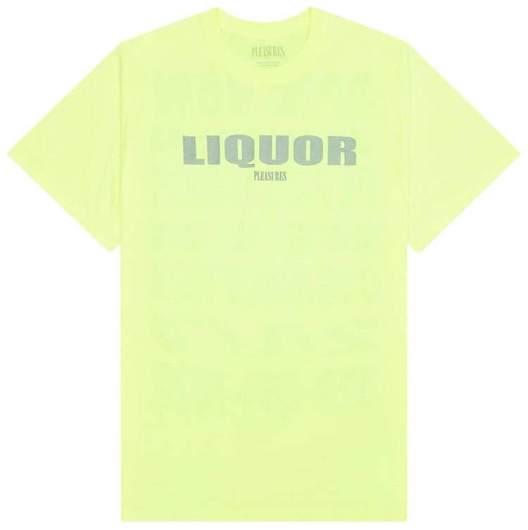 Pleasures Liquor T Shirt Safety Green
