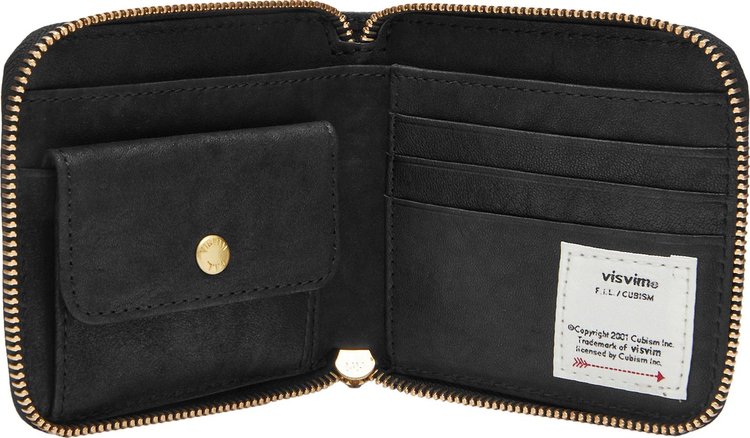 Visvim Leather Bifold Wallet Black