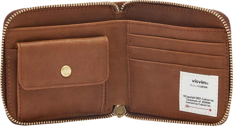 Visvim Leather Bifold Wallet Brown