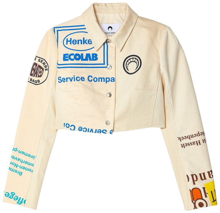 Marine Serre Regenerated Tote Bags Tailoring Jacket WhiteMulticolor