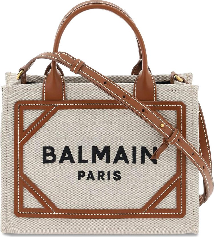 Balmain B Army Small Tote Bag NaturalBrown