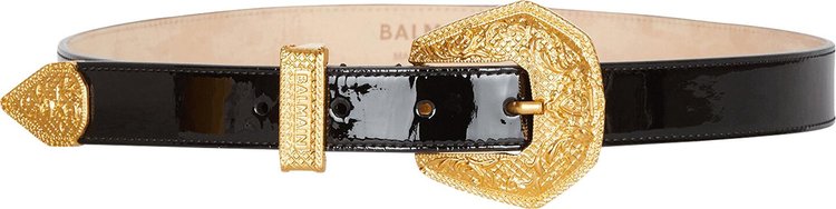 Balmain Patent Leather Western Belt 'Black'