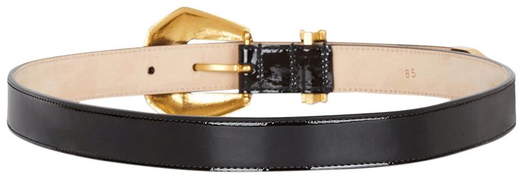 Balmain Patent Leather Western Belt Black