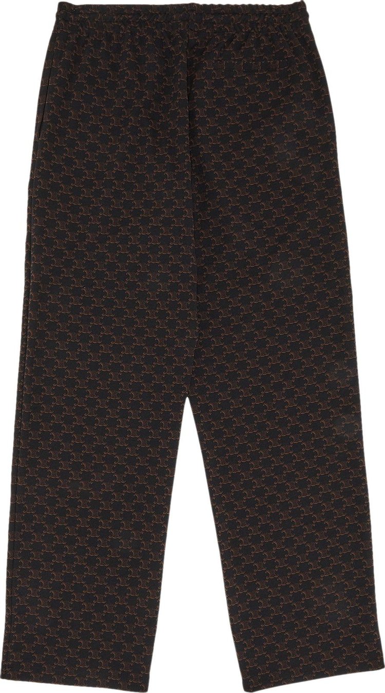 CELINE Triomphe Monogram Track Pants BlackMarron