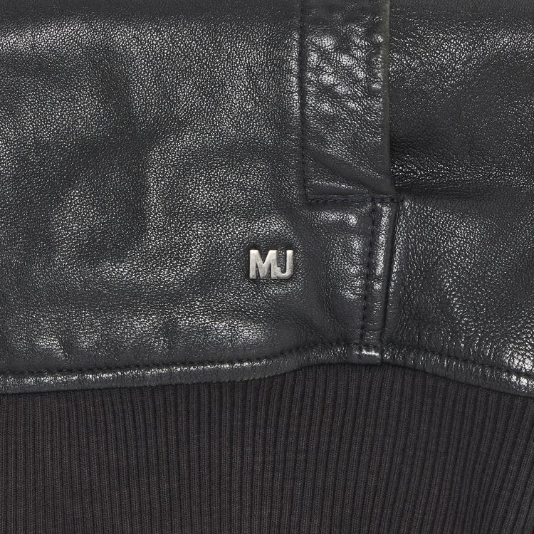 Marc Jacobs Vintage Leather Hooded Jacket Black