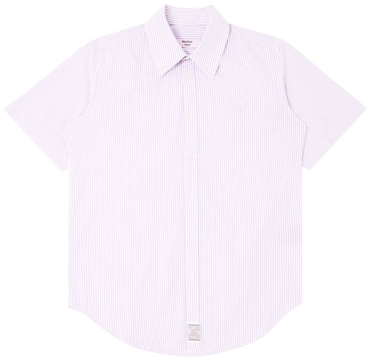 Martine Rose Classic Short Sleeve Shirt LilacWhite