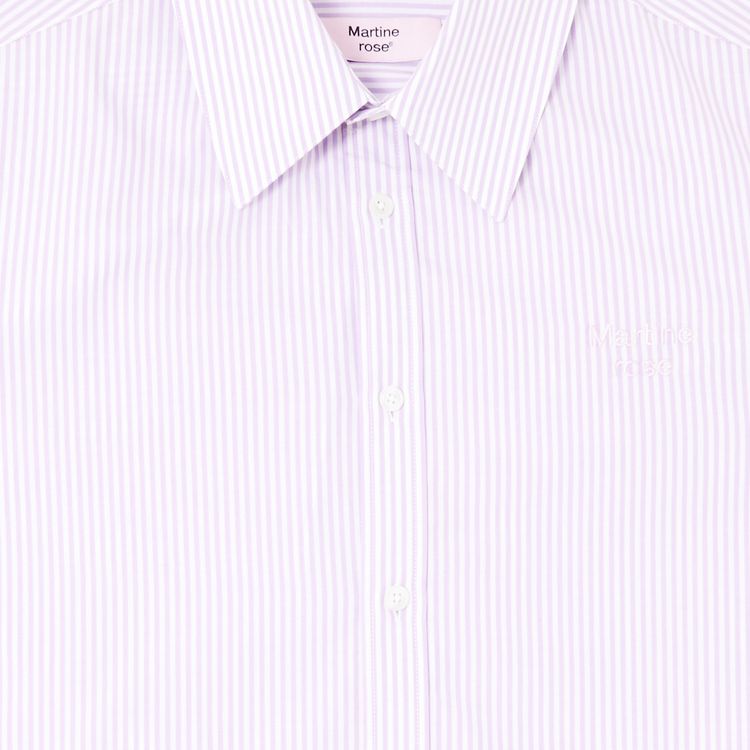 Martine Rose Classic Short Sleeve Shirt LilacWhite