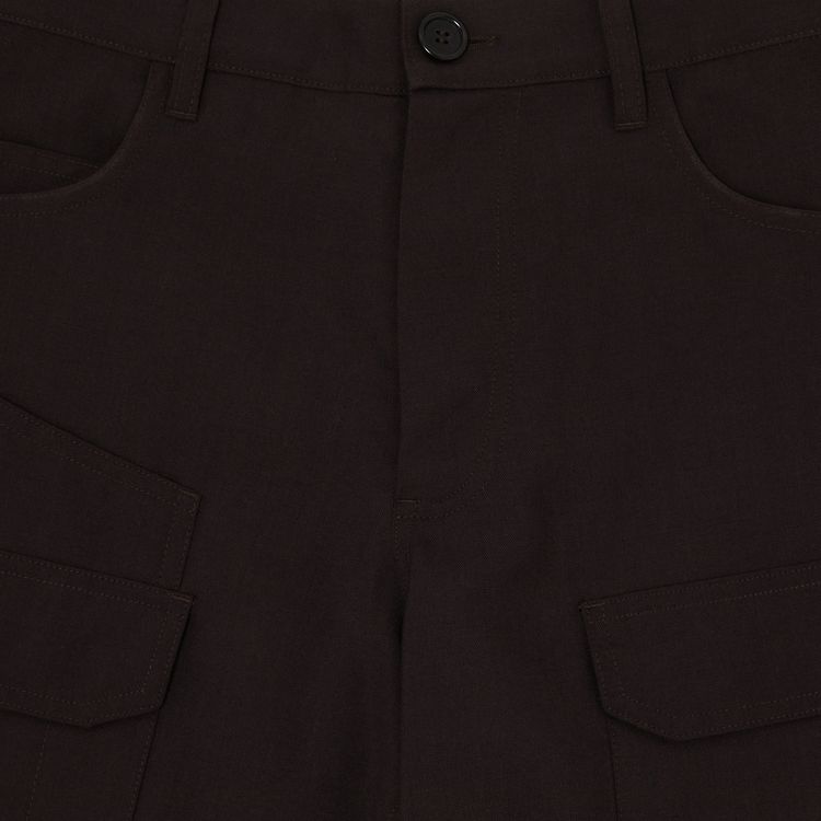 Marni Tropical Wool Cargo Pants Hazelnut