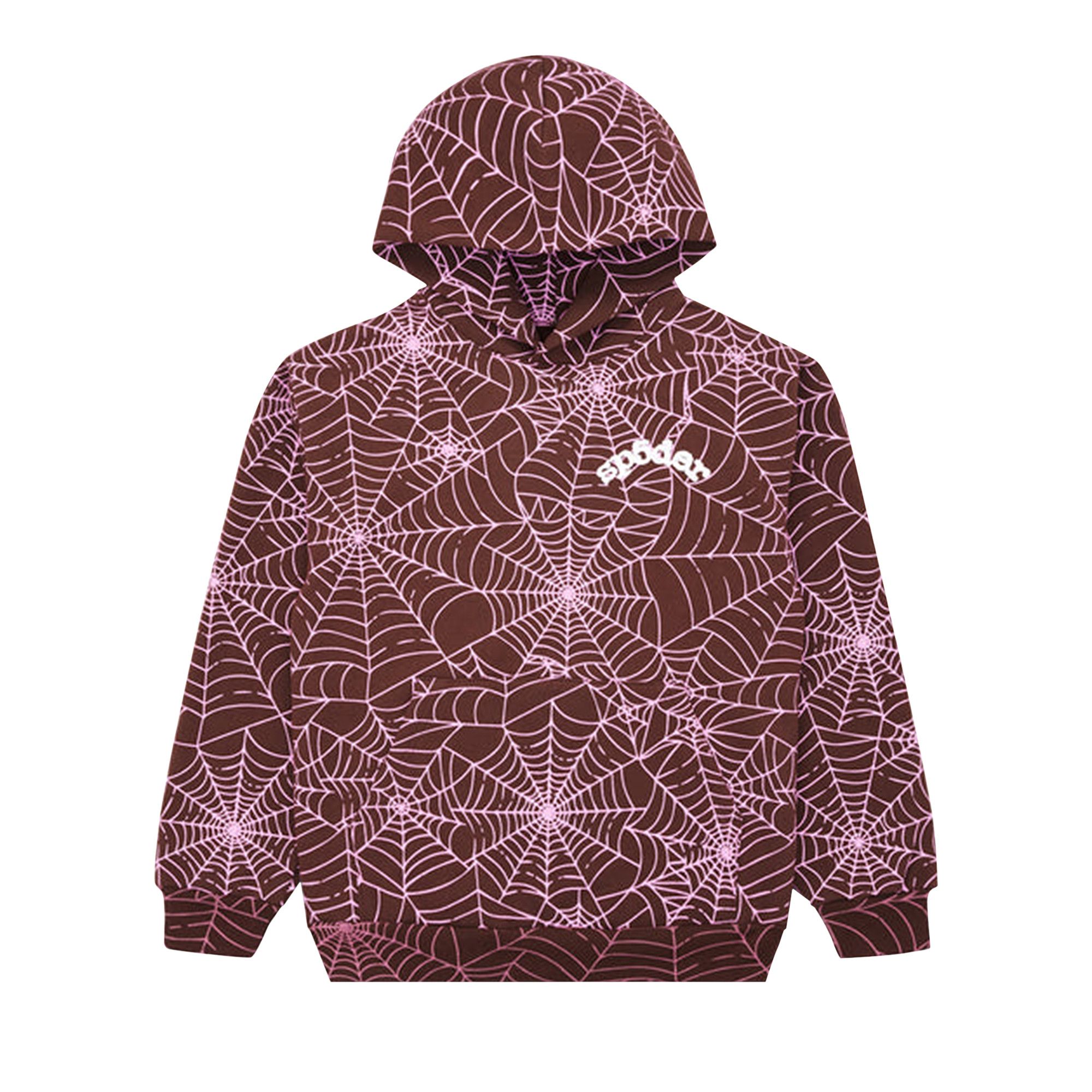 Buy Sp5der All Over Print Hoodie Brown SP5 AOP BPHD GOAT CA