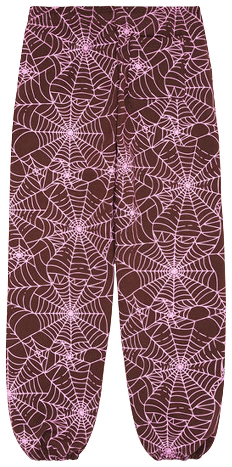 Sp5der All Over Print Sweatpants Brown