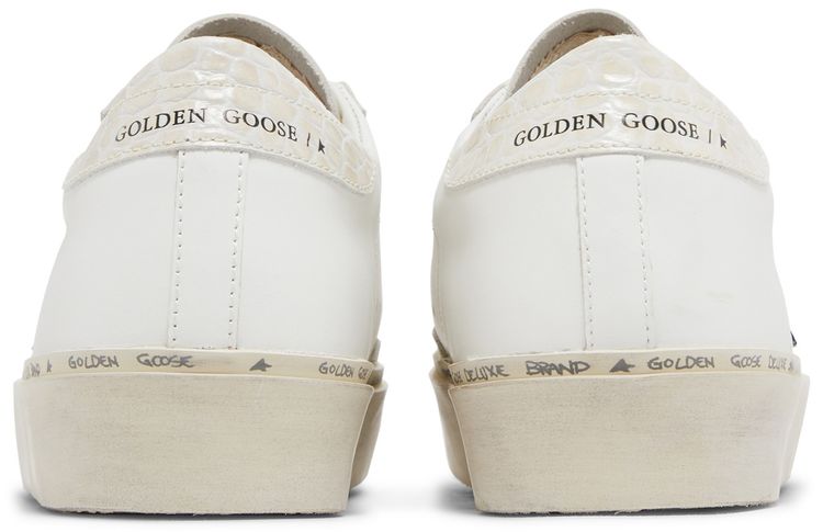 Golden Goose Wmns Hi Star White Black Crocodile