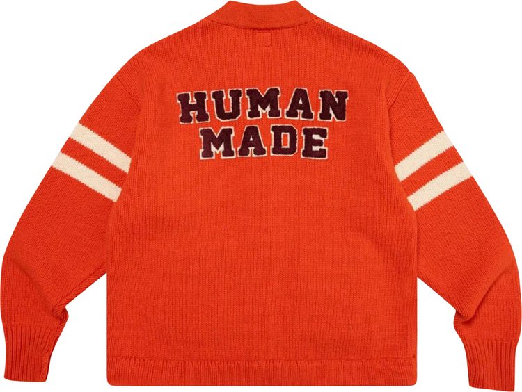 Human Made Low Gauge Knit Cardigan Orange