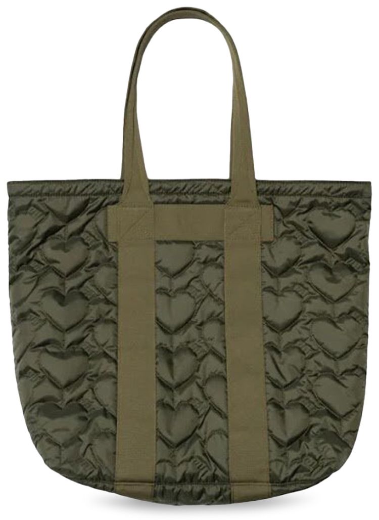 Human Made Heart Quilting Tote Olive Drab