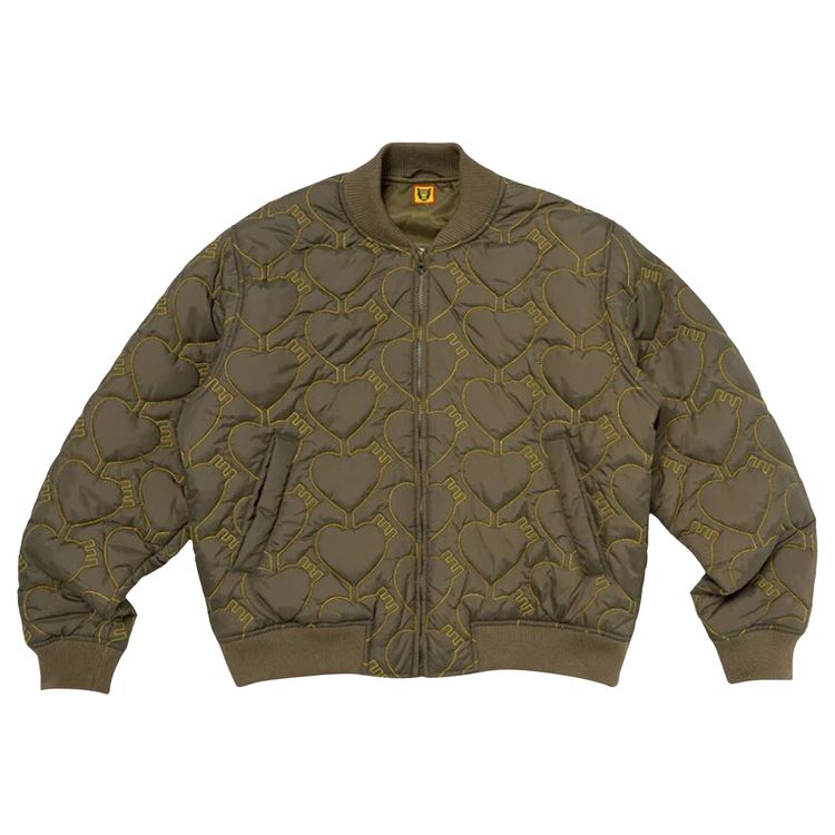 Buy Human Made Heart Quilting Jacket Olive Drab HM26JK025 OLIV GOAT buy-human-made-heart-quilting-jacket-olive-drab-hm26jk025-oliv-goat