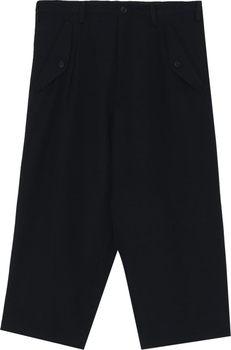 Yohji Yamamoto Army Gabardine Tuck Pants 'Black'