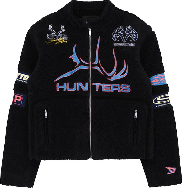 Sp5der Sherpa Hunter Moto Jacket 'Black'