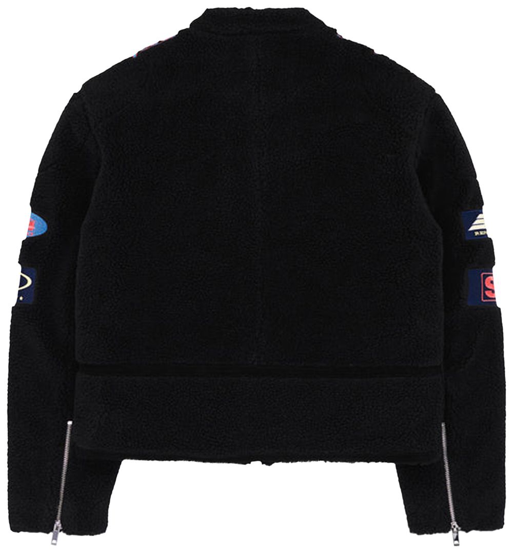Buy Sp5der Sherpa Hunter Moto Jacket 'Black' - SP5 BLMOTJKT | GOAT