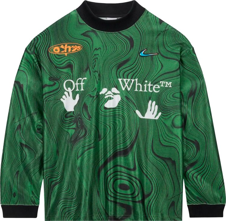Nike x Off-White All-Over Print Jersey 'Kelly Green/White'