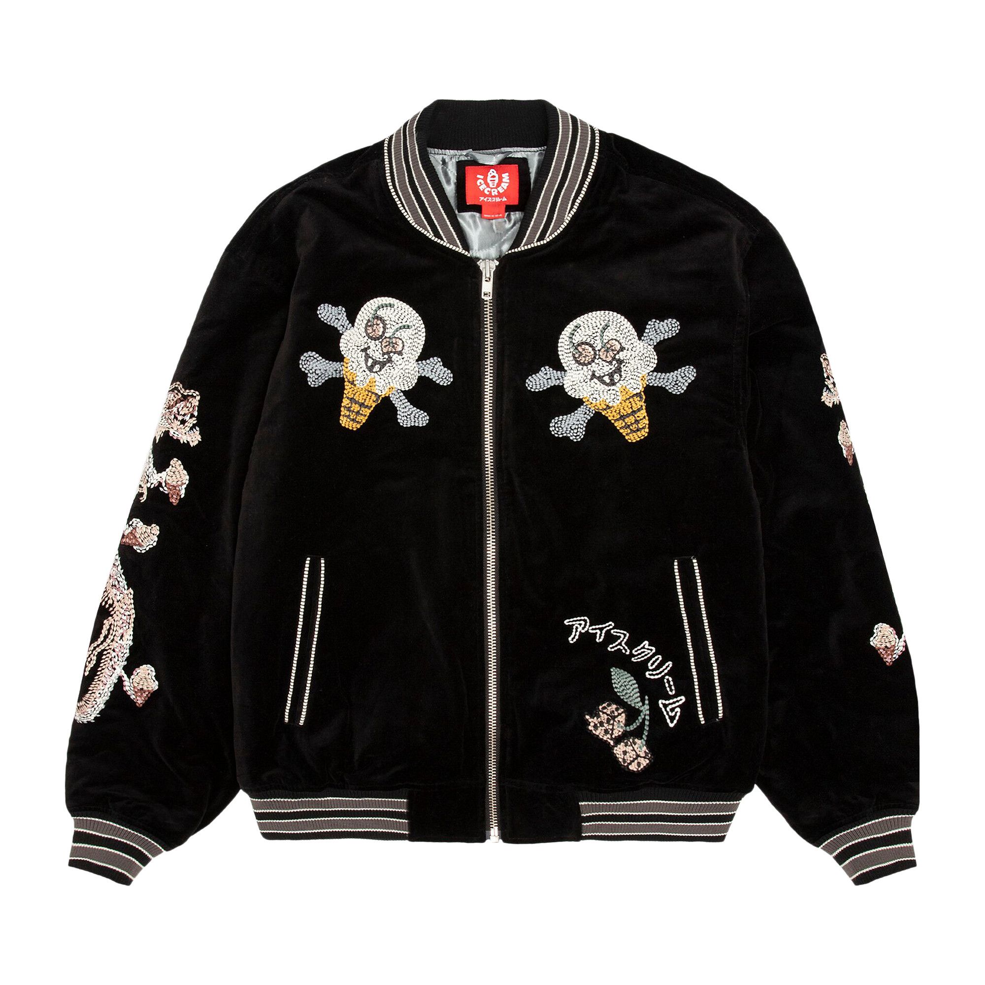 Buy Icecream Skull Island Jacket 'Black' - 431 9402 BLAC | GOAT