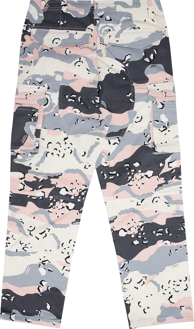 Icecream Dessert Camo Cargo Pants Whisper White