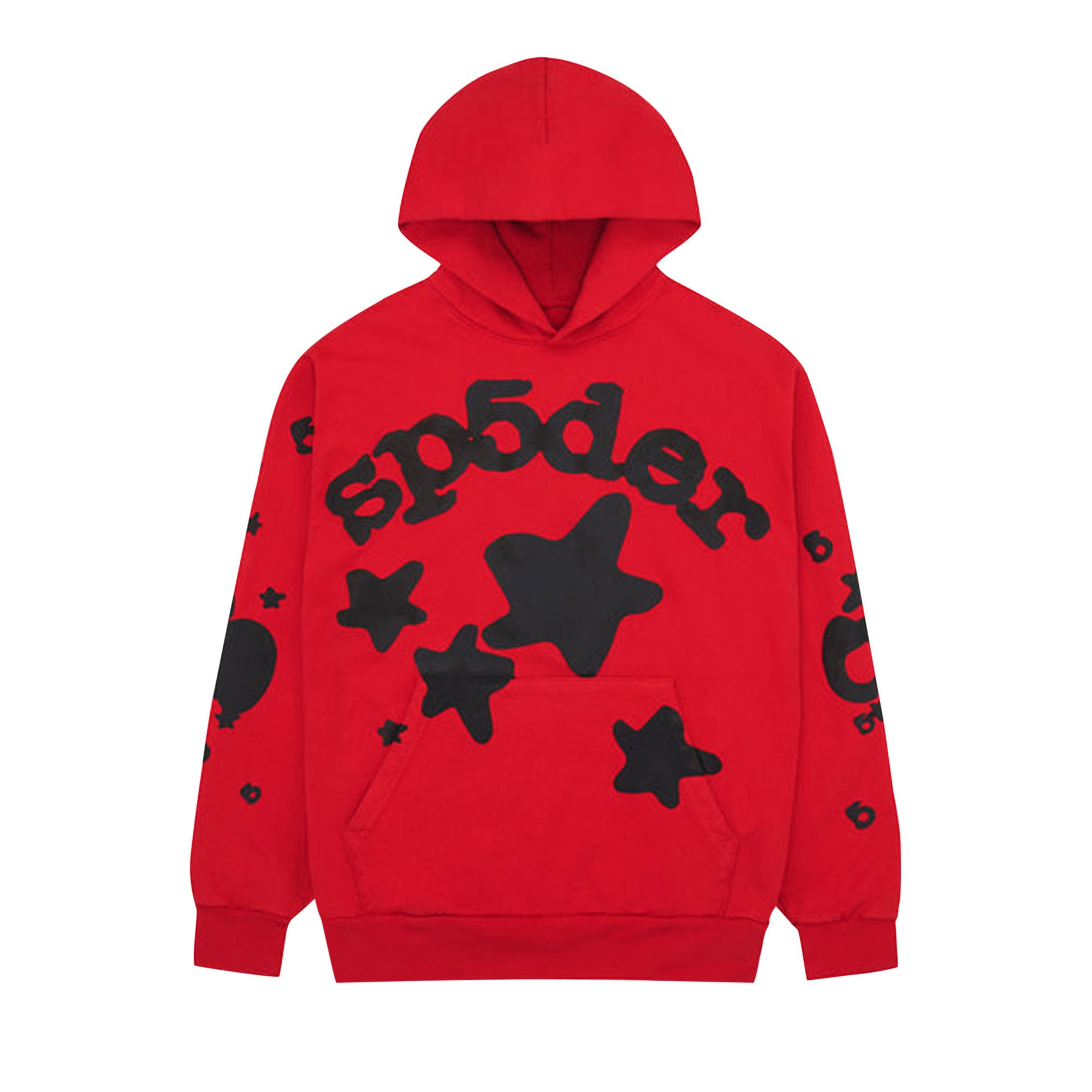 Size l Sp5der Beluga Hoodie Red Black